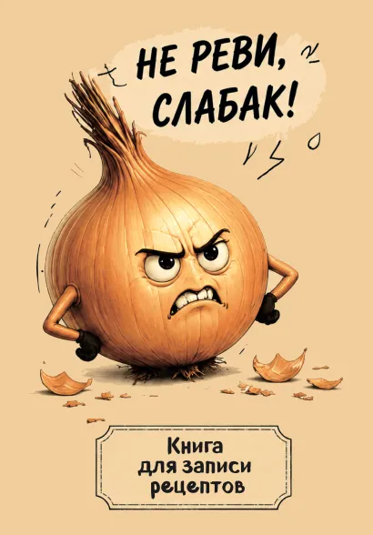 Обложка Книга для записи рецептов. Злой лук