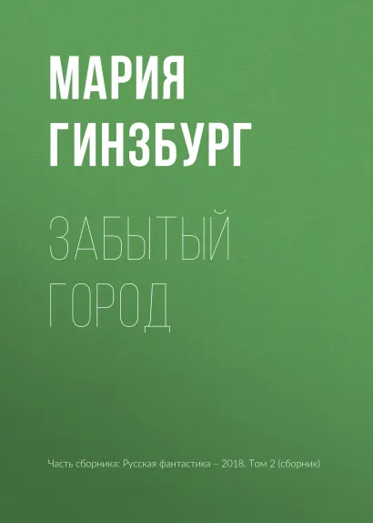 Обложка Забытый город Мария Гинзбург