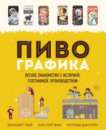 Обложка Пивографика. Легкое лакомство с историей, географией, производством Элизабет Пьер, Анн-Лор Фам