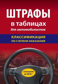Штрафы в таблицах для автомобилистов с изм. и доп. на 2018 год (классификация по видам нарушений)