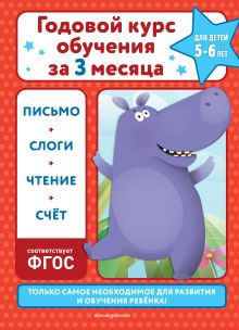 Обложка Годовой курс обучения за три месяца: для детей 5-6 лет В. И. Королёв