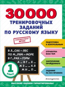 Обложка 30000 тренировочных заданий по русскому языку. 1 класс В. И. Королёв