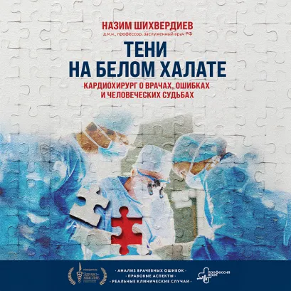 Обложка Тени на белом халате. Кардиохирург о врачах, ошибках и человеческих судьбах Назим Шихвердиев