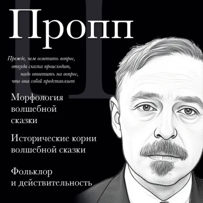 Обложка Владимир Пропп. Морфология волшебной сказки. Исторические корни волшебной сказки. Фольклор и действительность Владимир Пропп