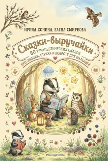 Обложка Сказки-выручайки. 60 Терапевтических сказок про эмоции, страхи и доброту для малышей Ирина Хонина, Елена Смирнова