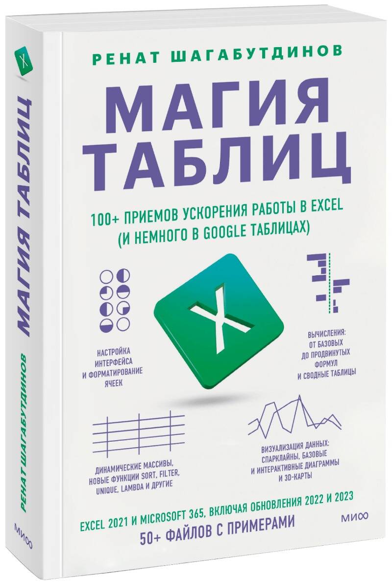  книга Магия таблиц. 100+ приемов ускорения работы в Excel (и немного в Google Таблицах)